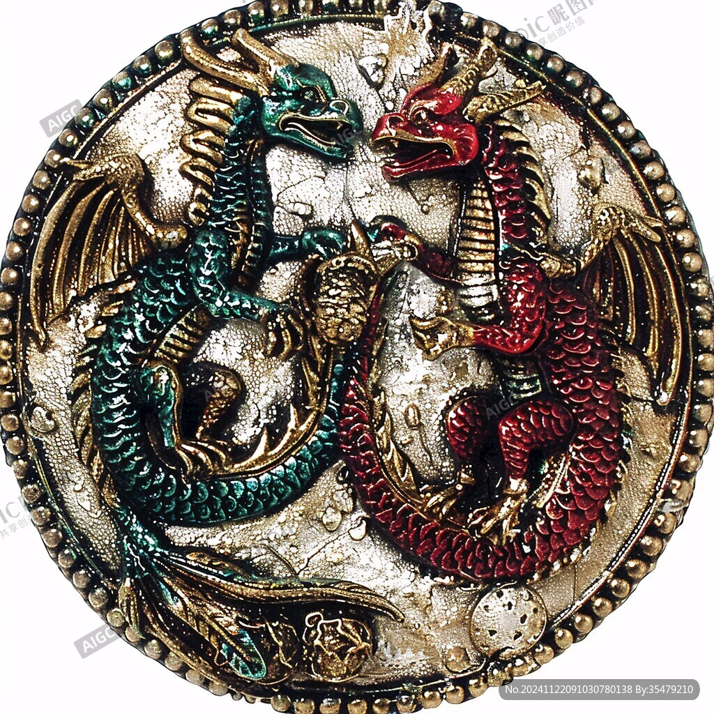 龙纹金盘银盘