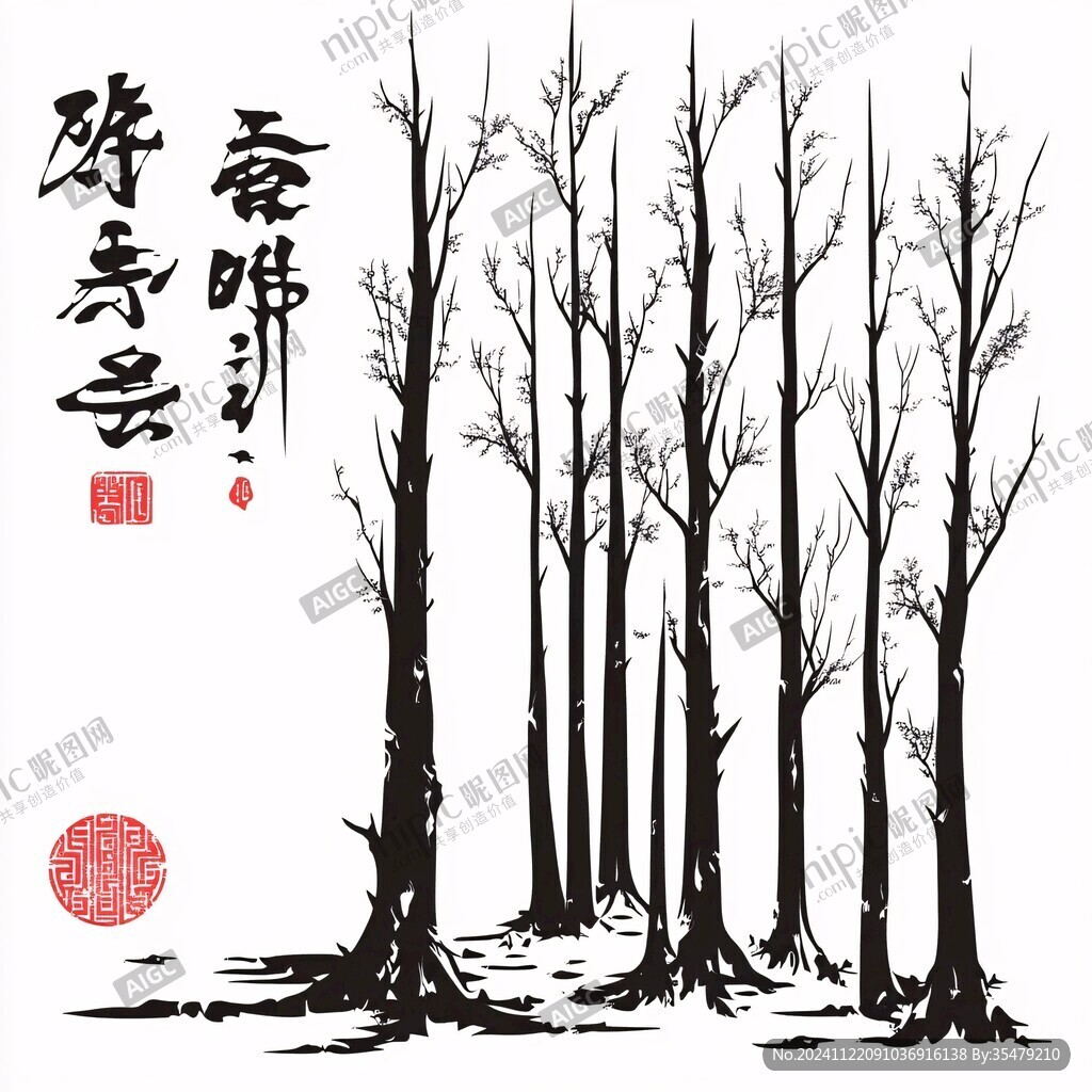 荒山古树字体设计