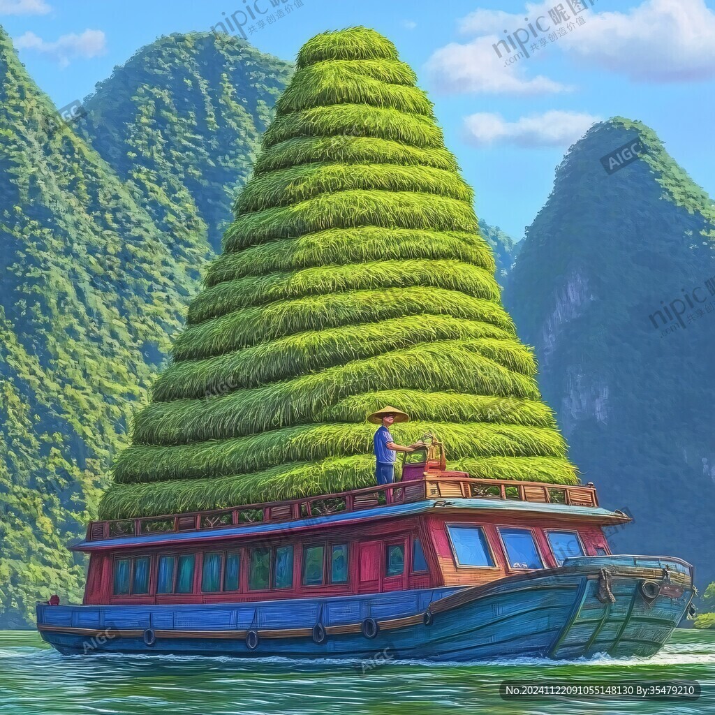 广西景点广西插画