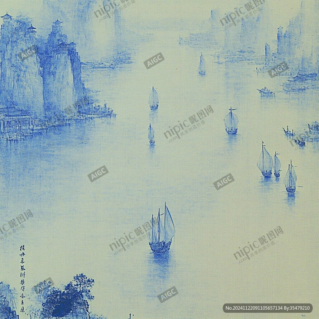 漓江渔歌图