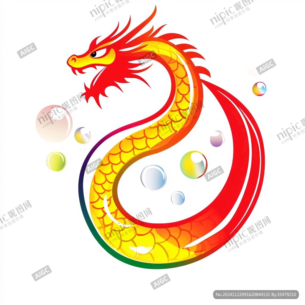 龙年生意兴龙素材
