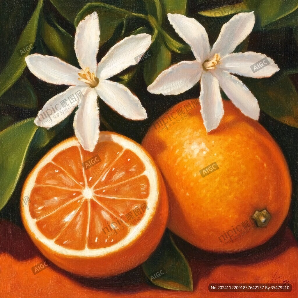 花朵水果油画