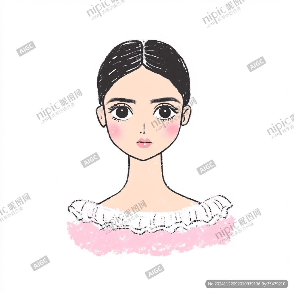 人物头像插画女孩