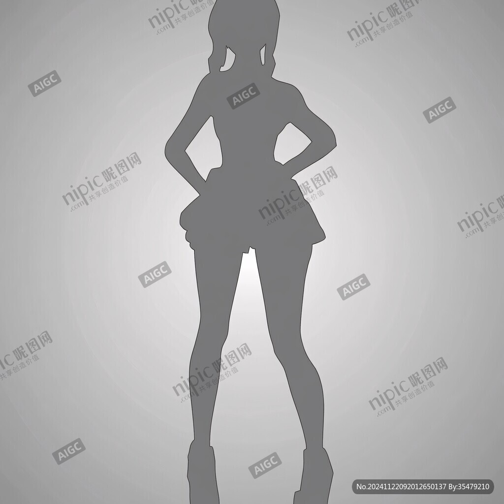 美女剪影素材