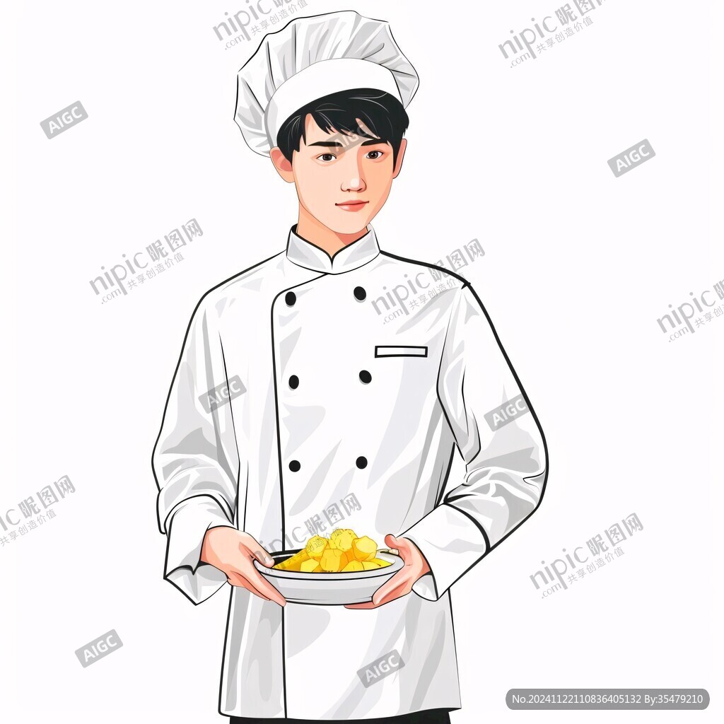 男厨师插画
