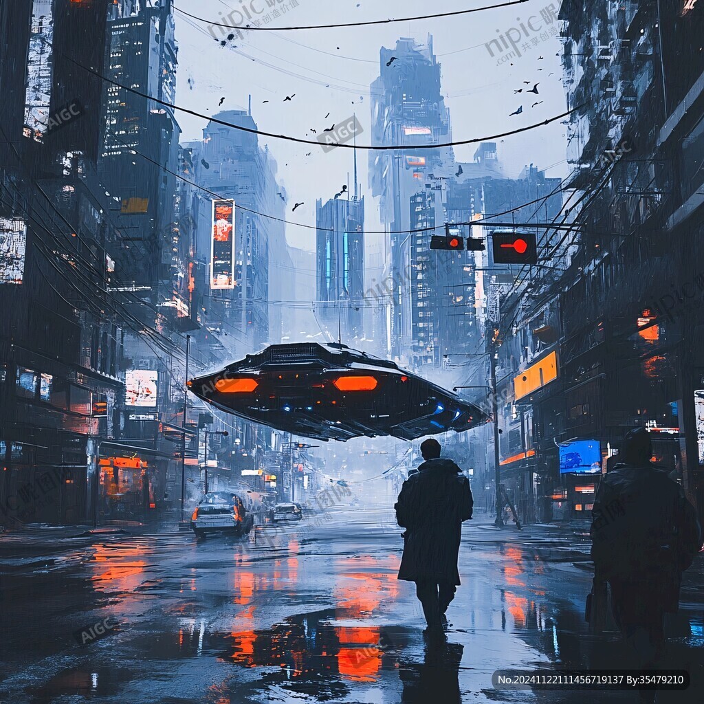 赛博朋克装饰画