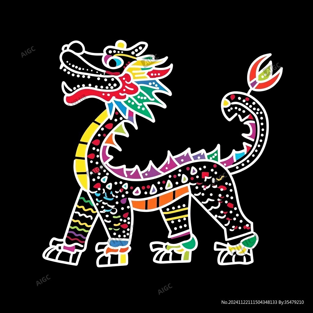 彩色木龙