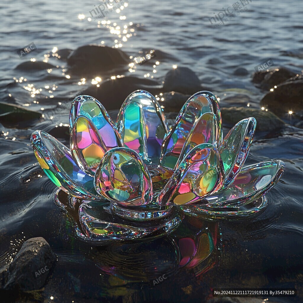 玻璃莲花灯