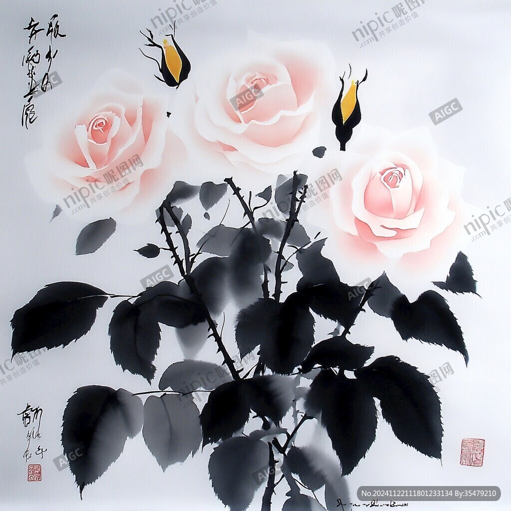 玫瑰3d画