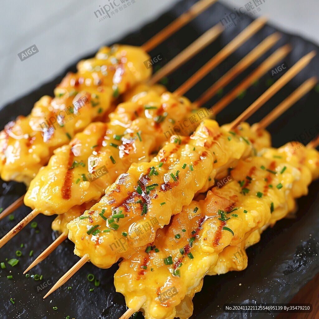 铁板烤鱼豆腐串