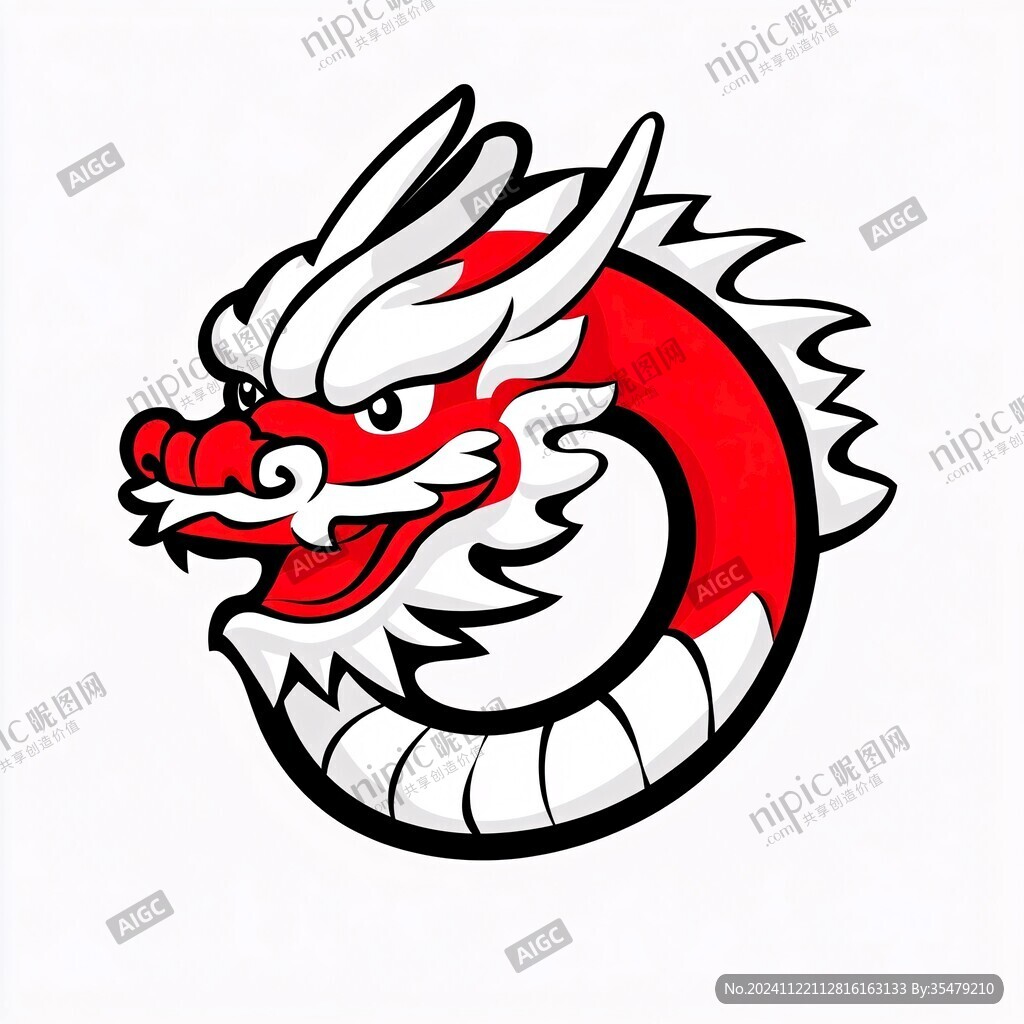 龙潮牌卡通标志
