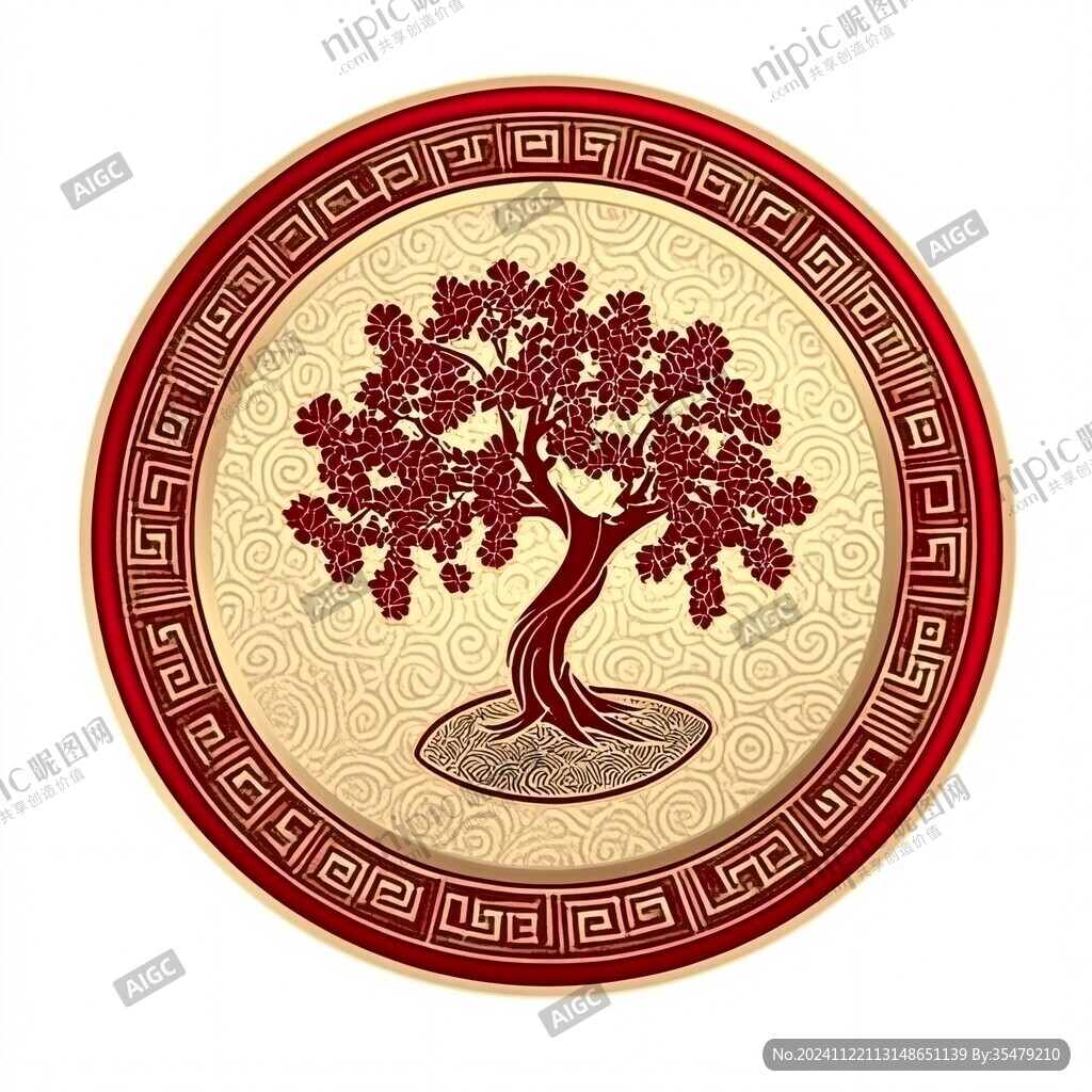 中式树