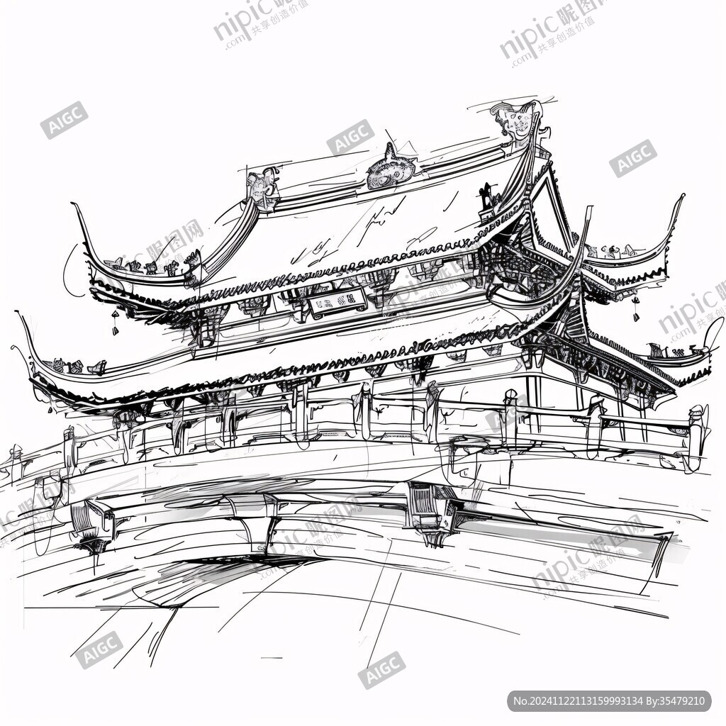 江浦文庙线稿