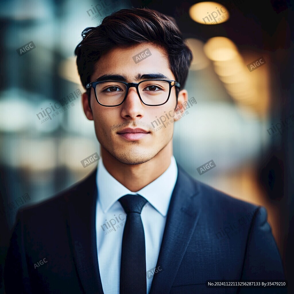 戴眼镜男士