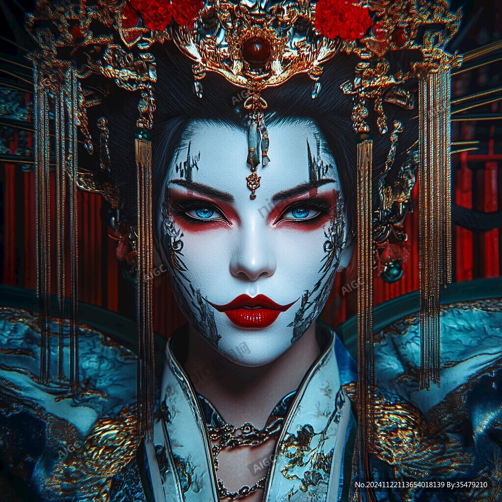 半面妆人物