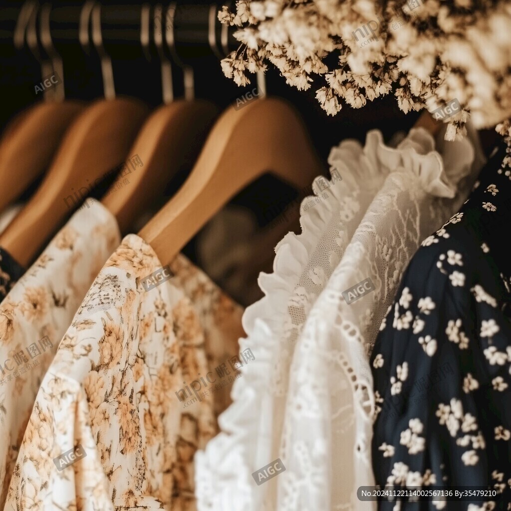 店里的花衣服