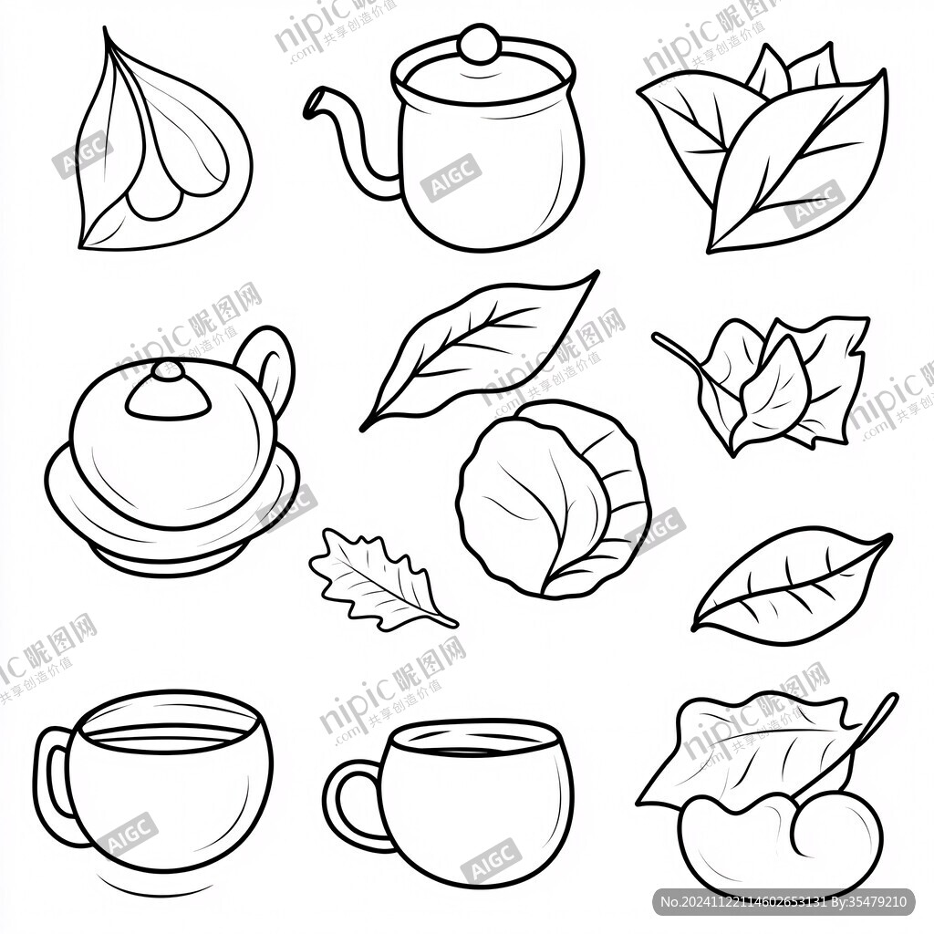简笔画茶