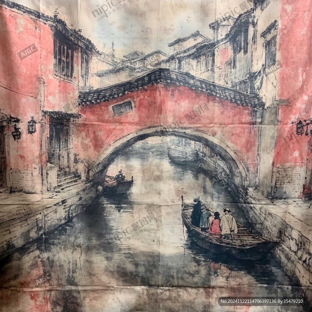 千灯古镇绘画