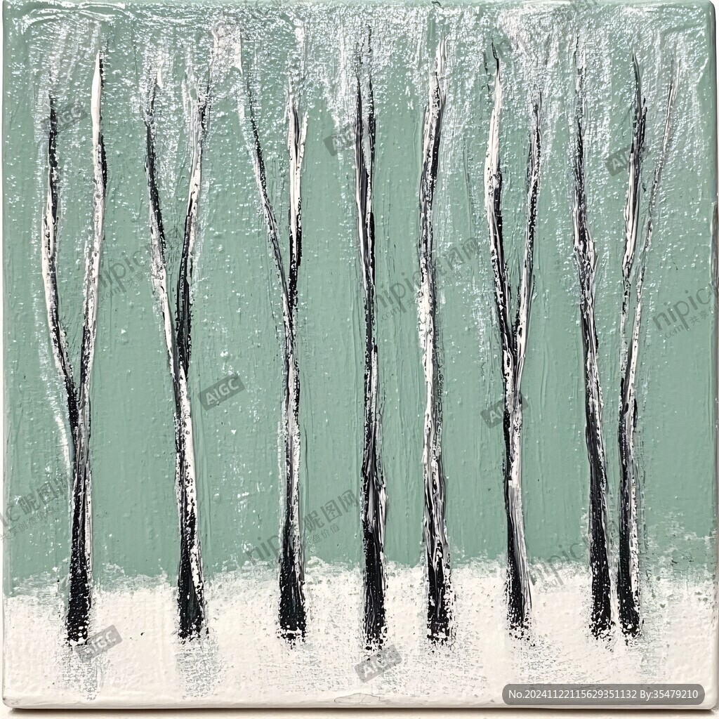 墨绿色油画装饰画