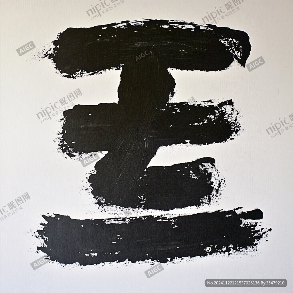 抽象水墨一字