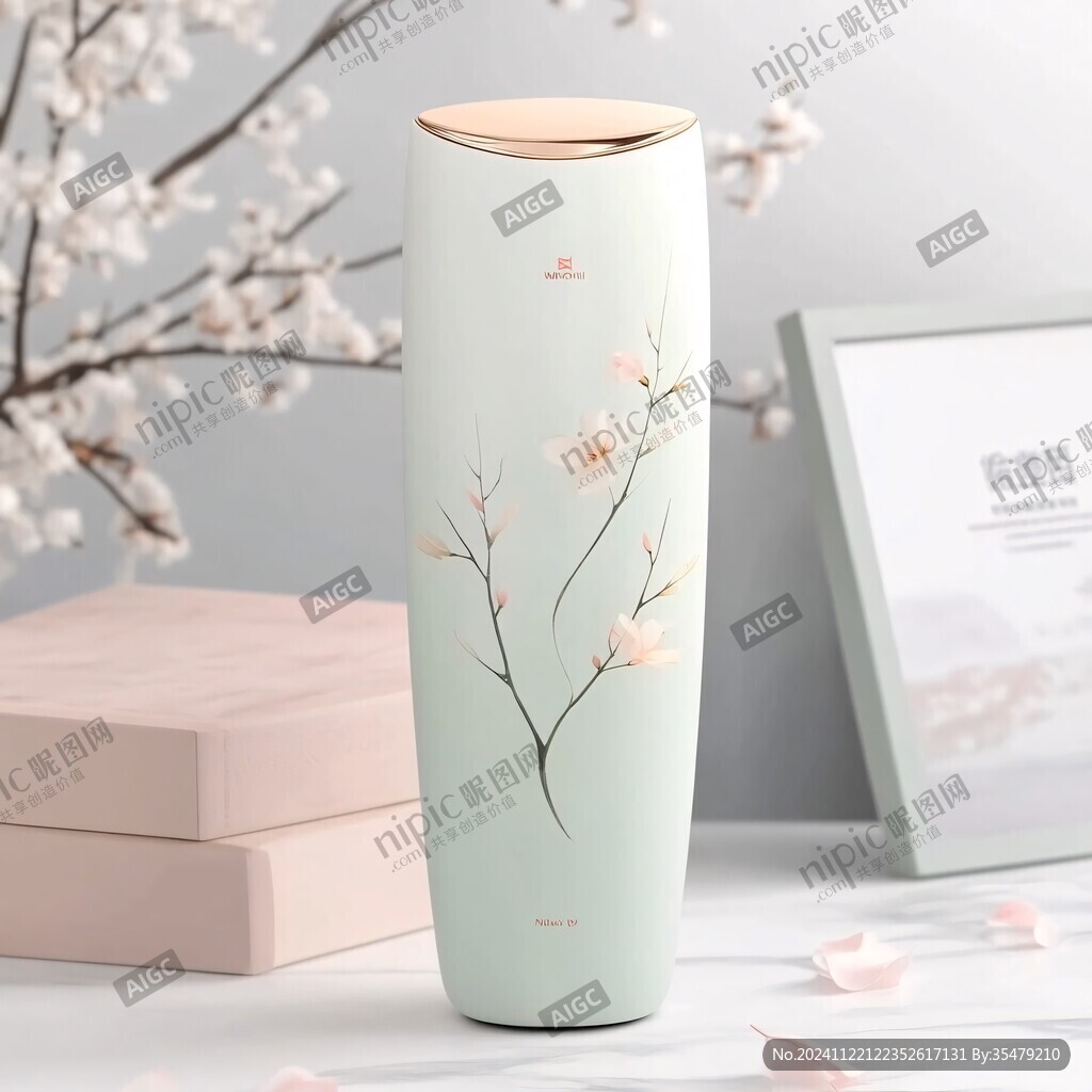 花鸟陶瓷保温杯