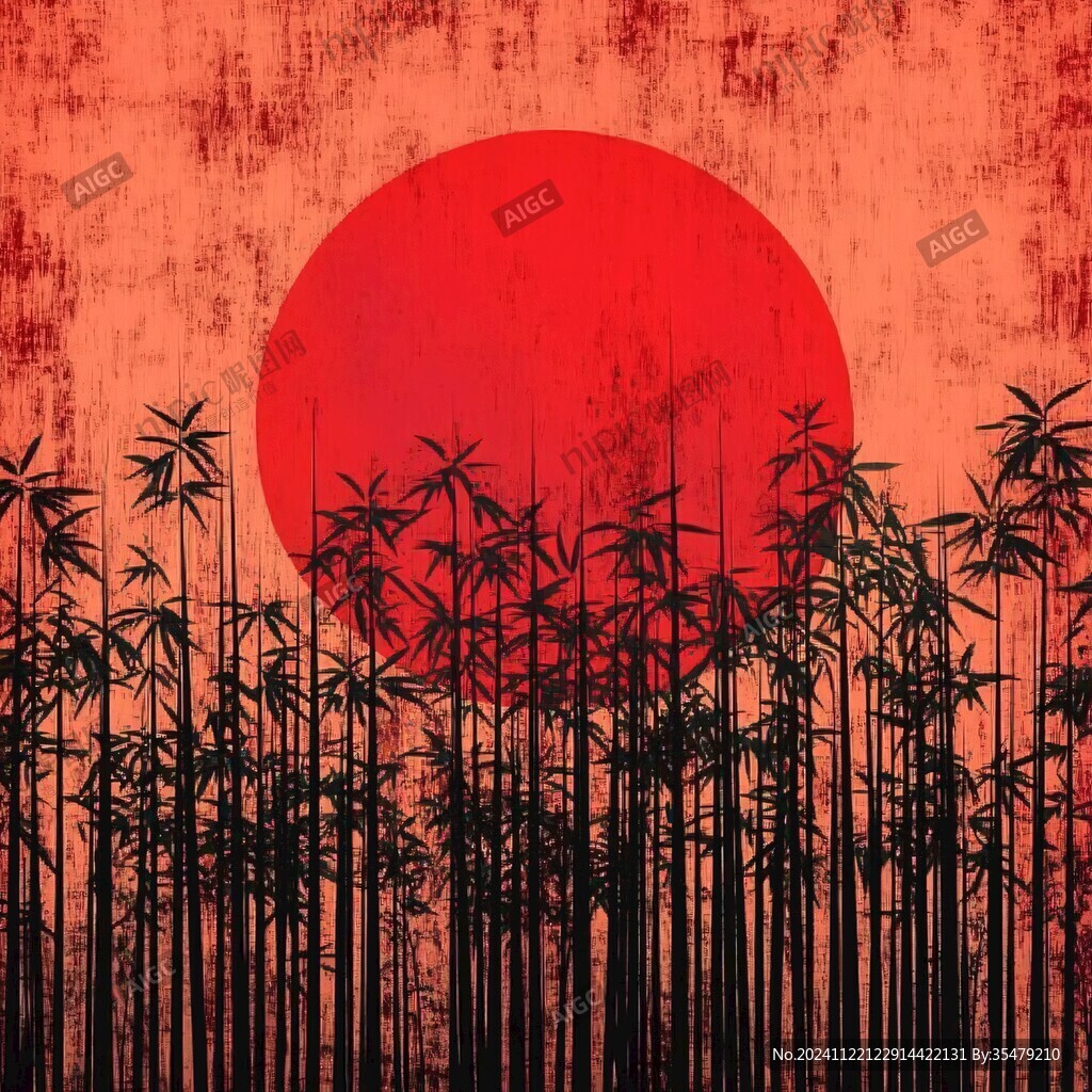 竹林日落