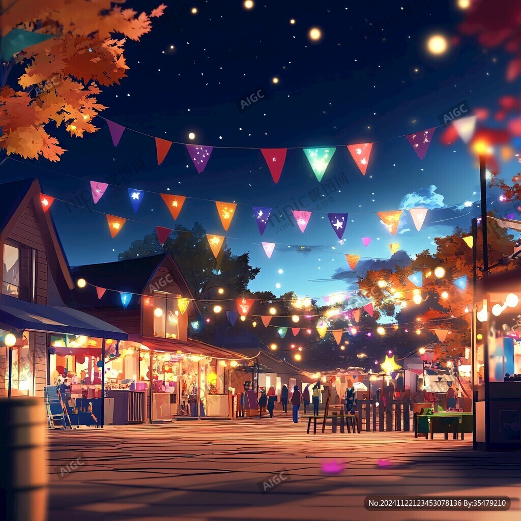 节日夜色场景