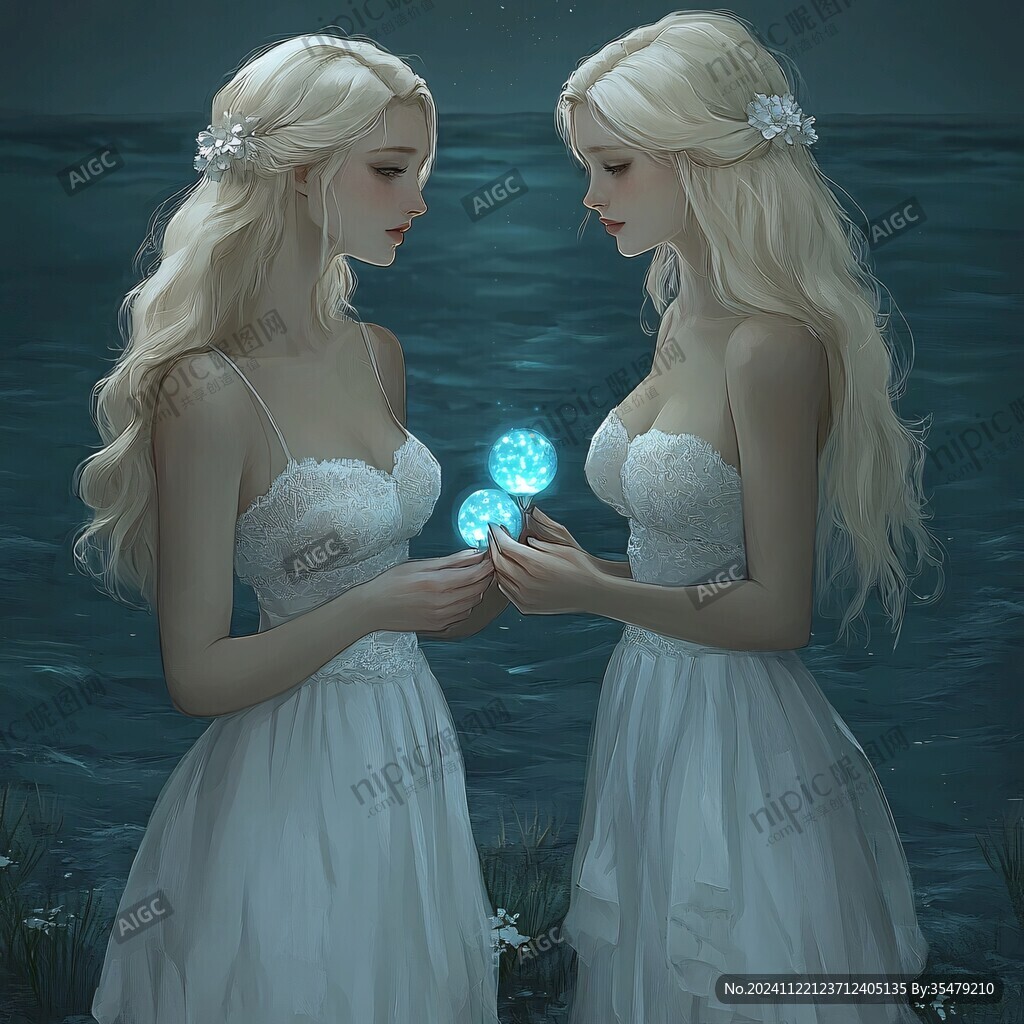 美女插画对比