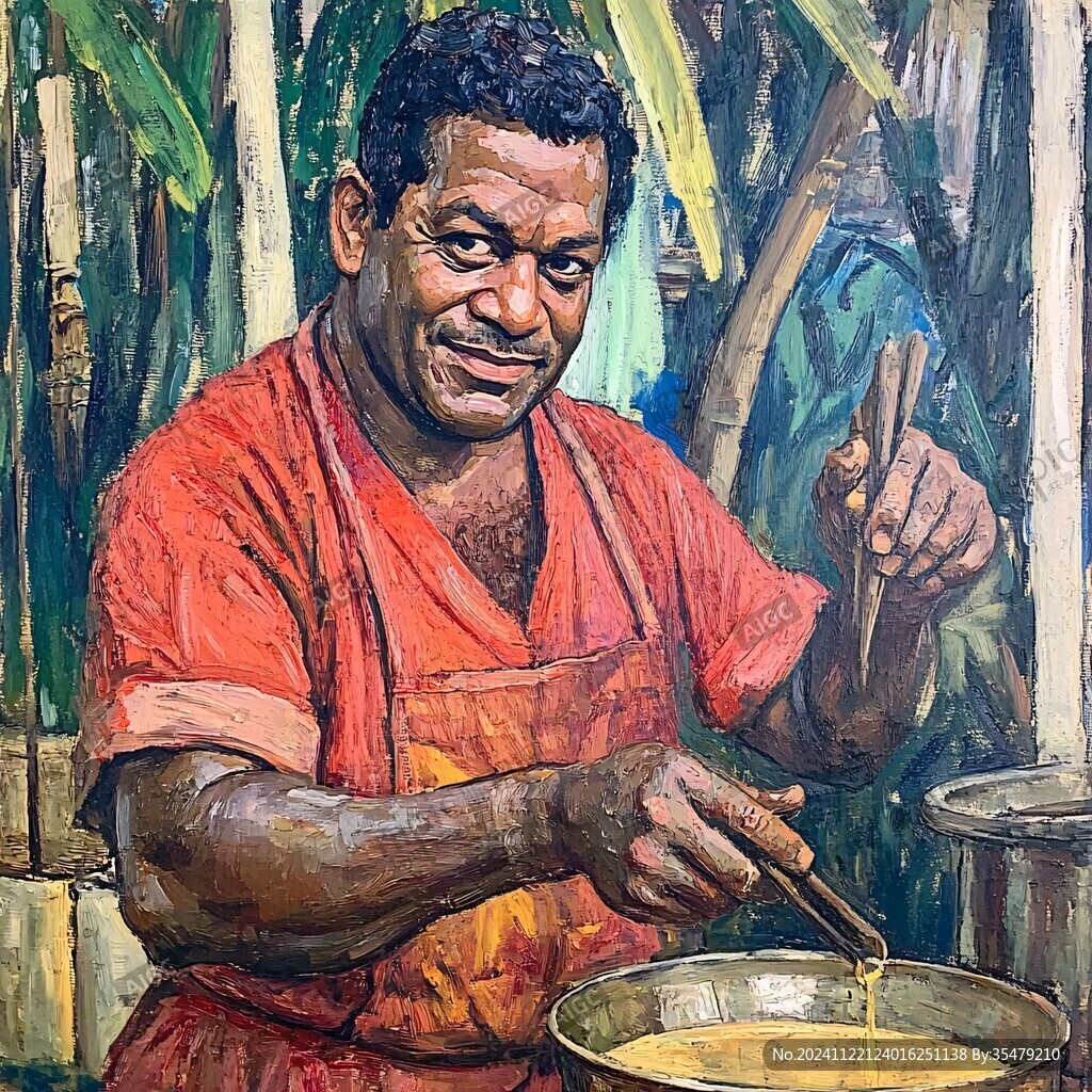 榨油壁画