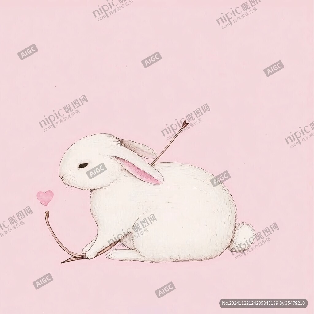 软萌小兔插画