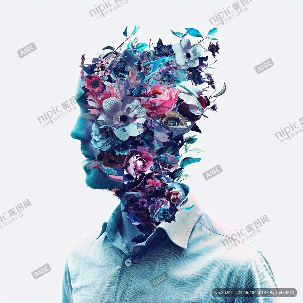 人头花艺造型