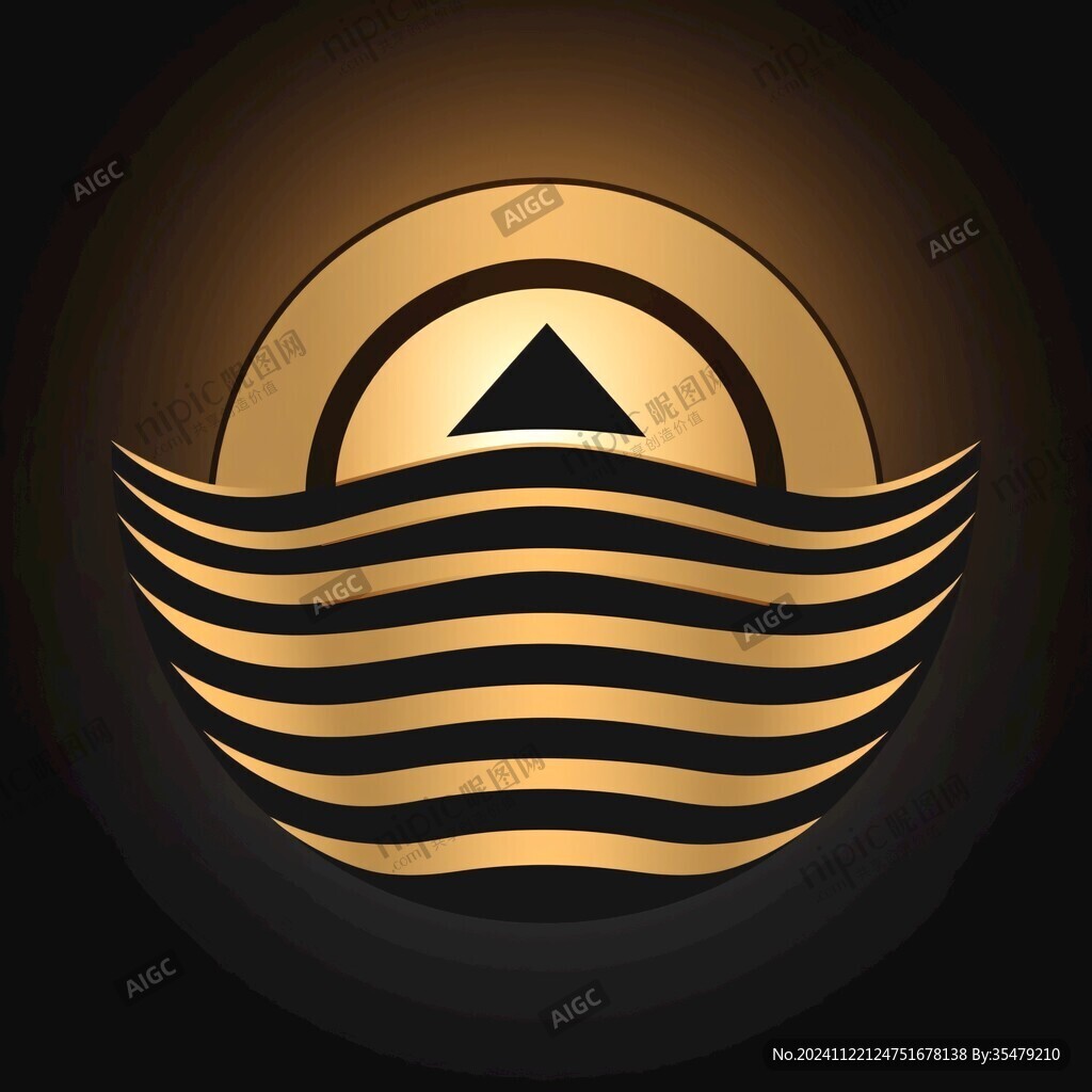 金色河流logo