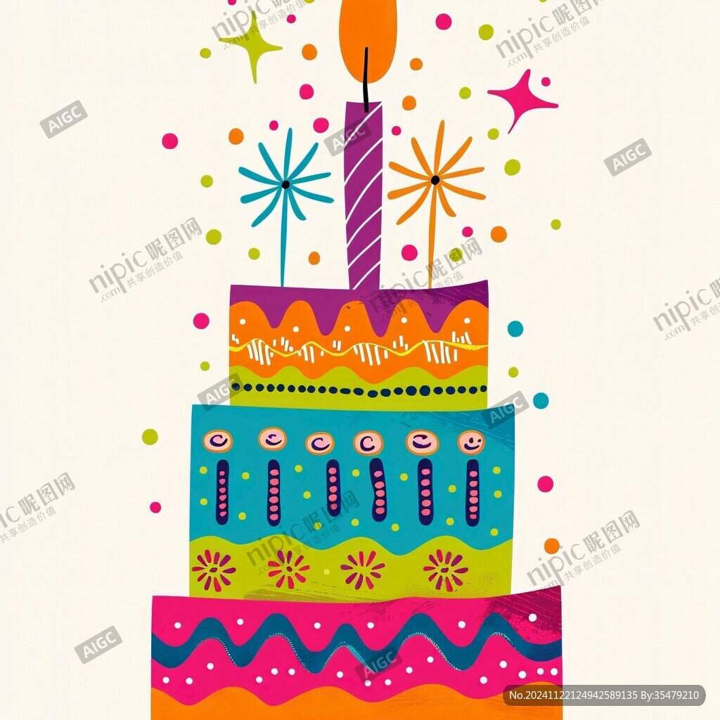 生日插画元素