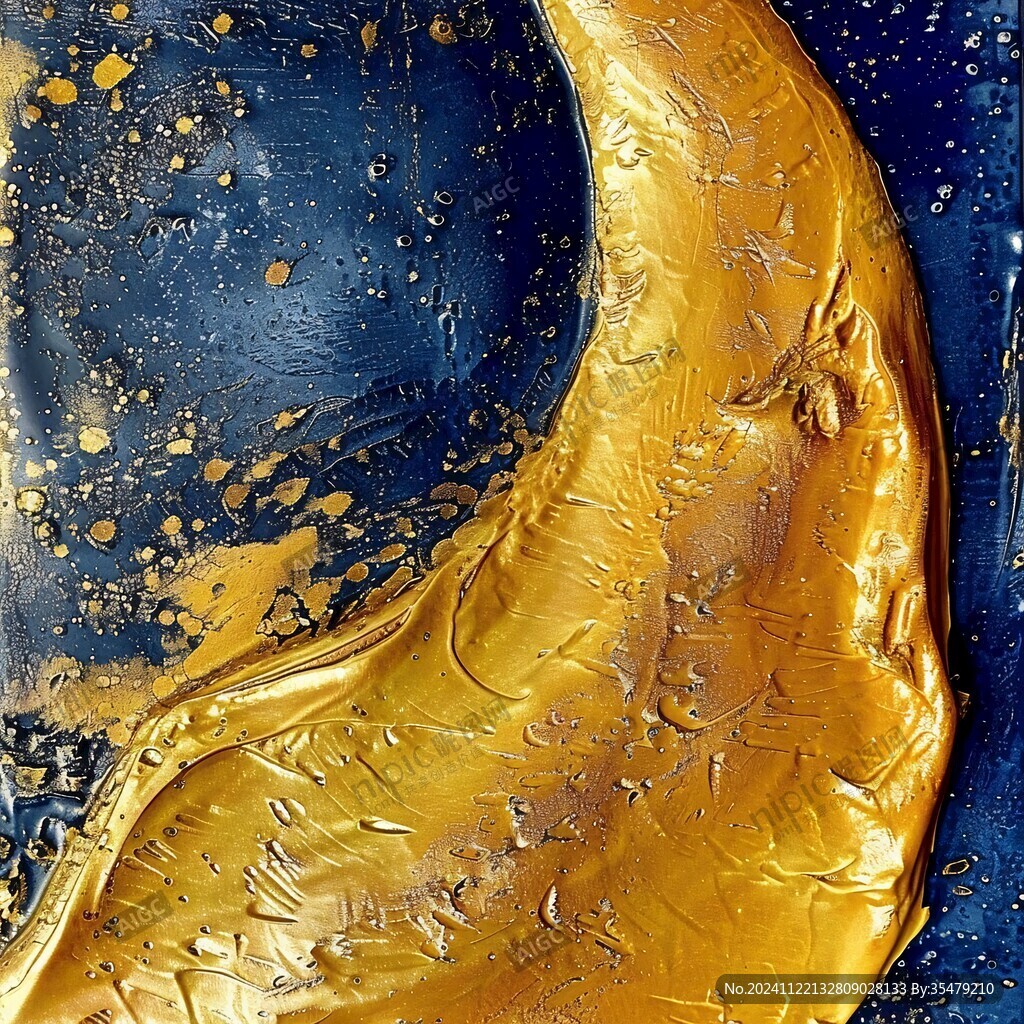 黄色流体艺术画