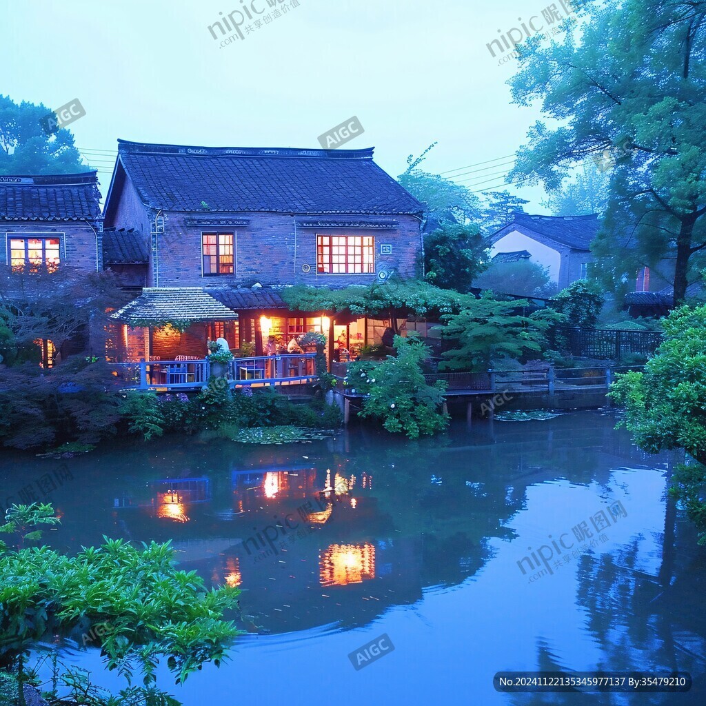 青芝坞民宿夜景