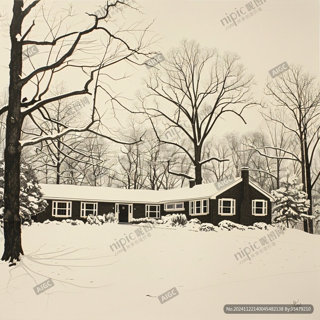 雪景画雪景