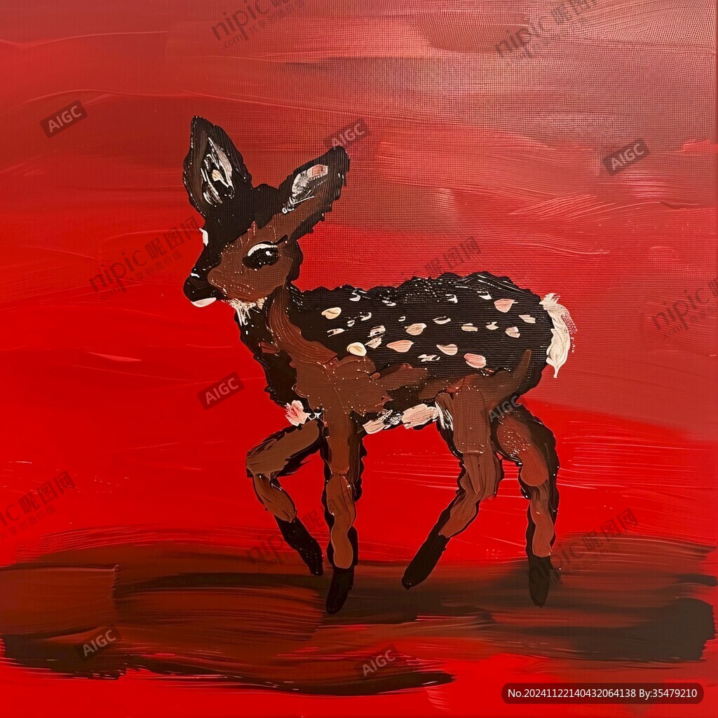 小鹿临摹