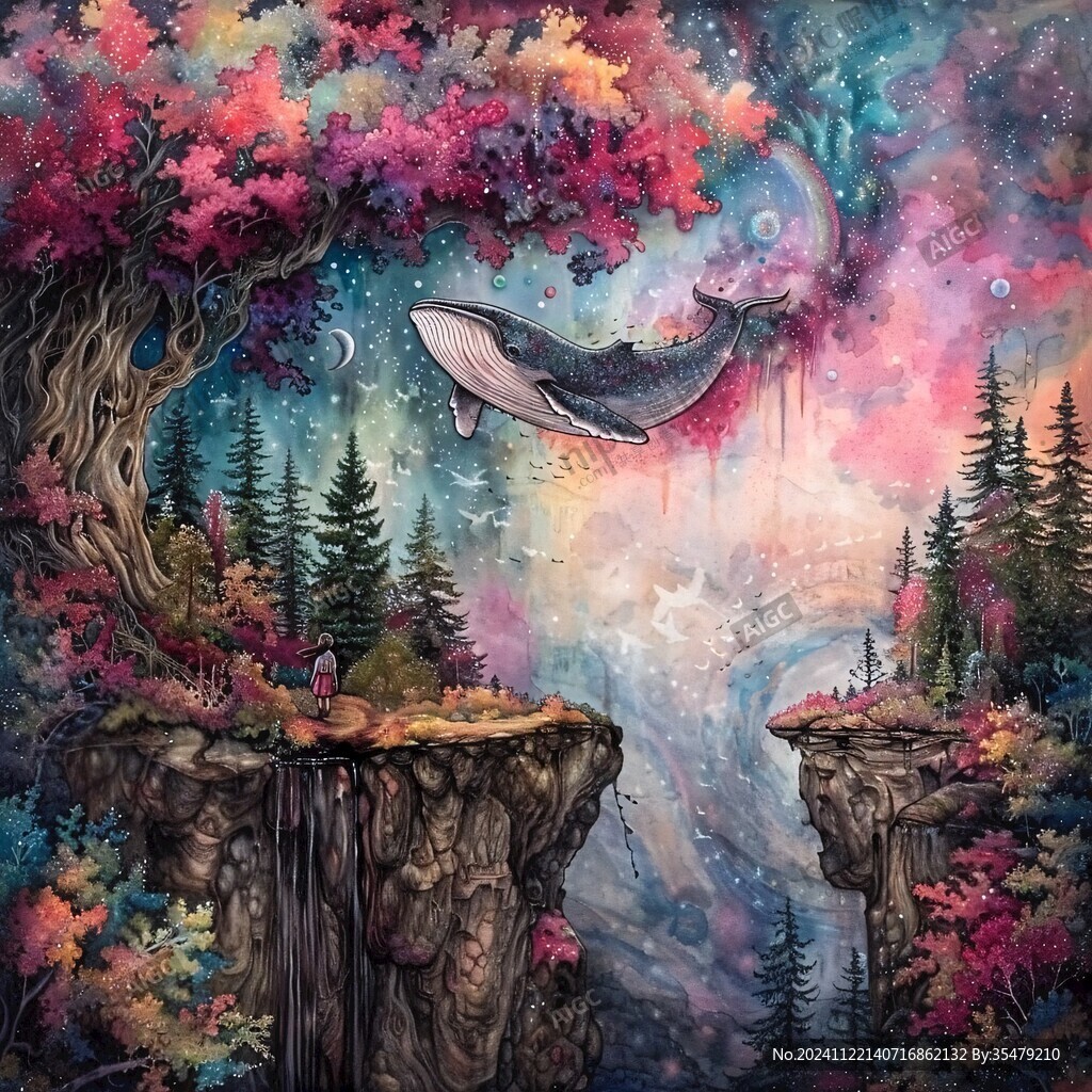 梦幻森林立体画
