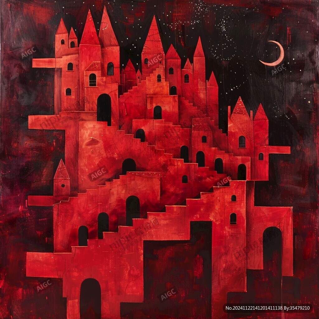梦幻城堡插画