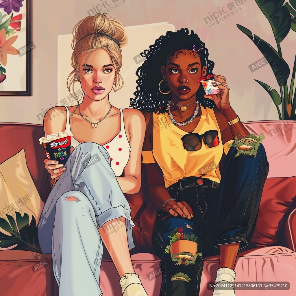 网红潮流插画
