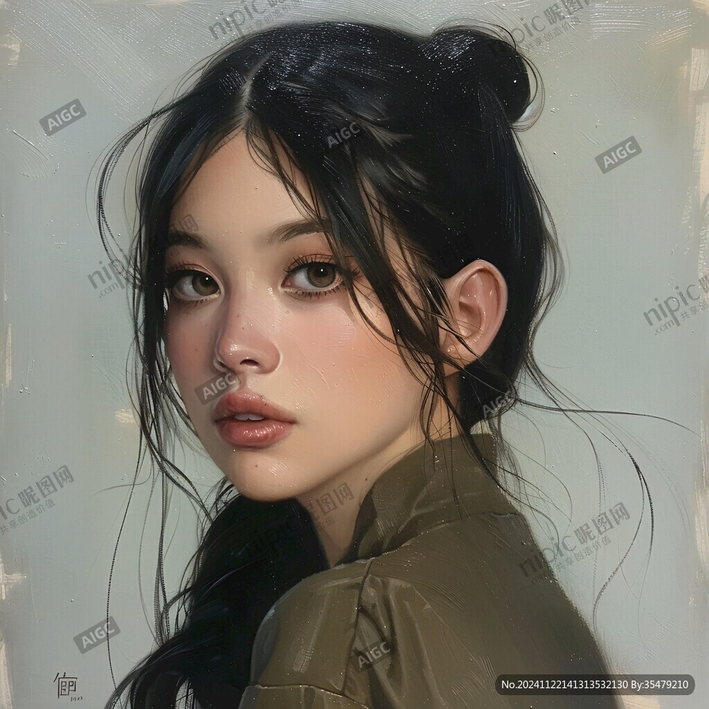 写实人物插画
