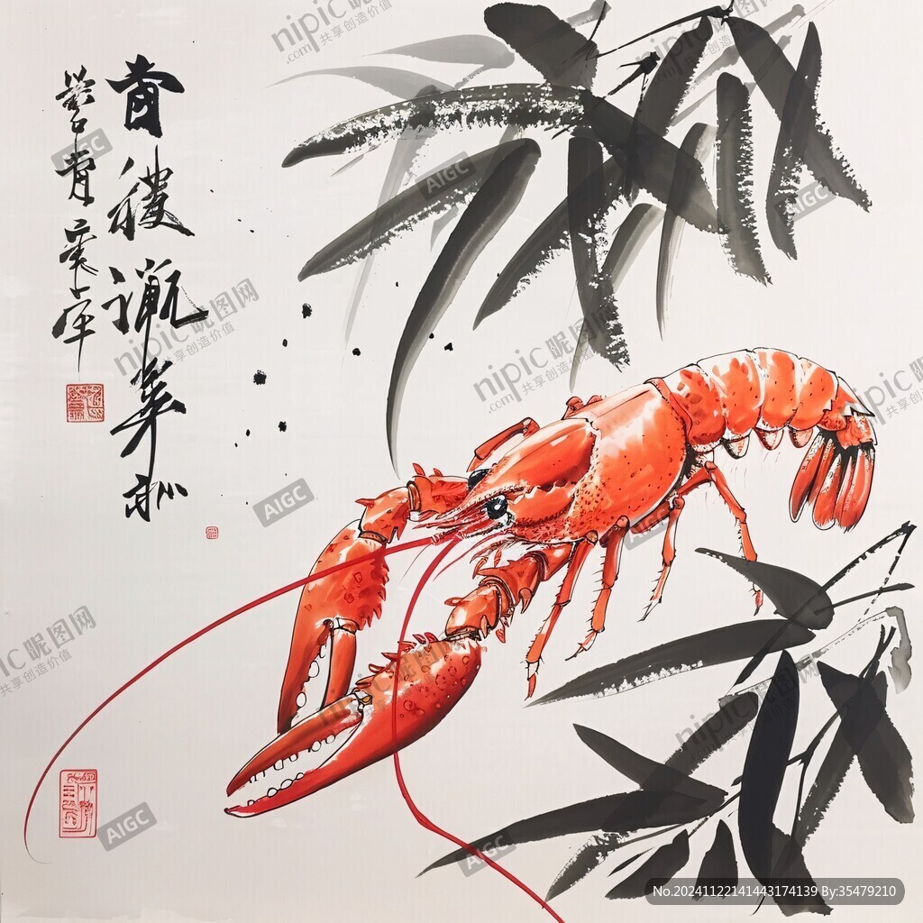 墙绘龙虾