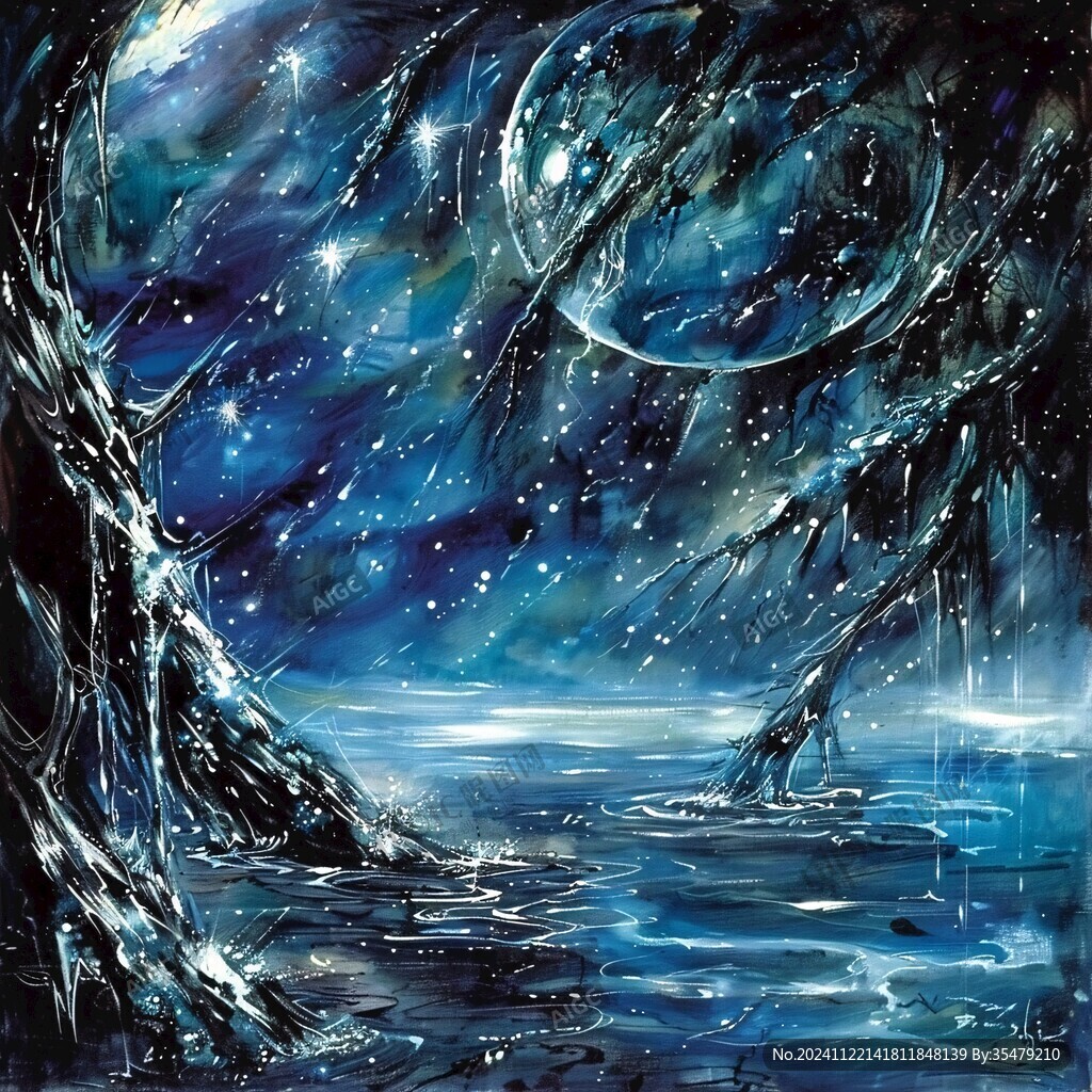 星月河幻想插画