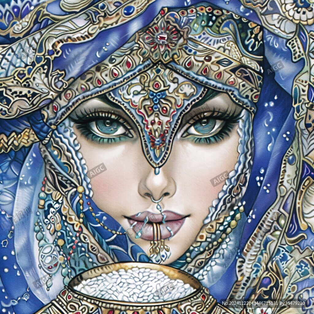 维吾尔美女插画