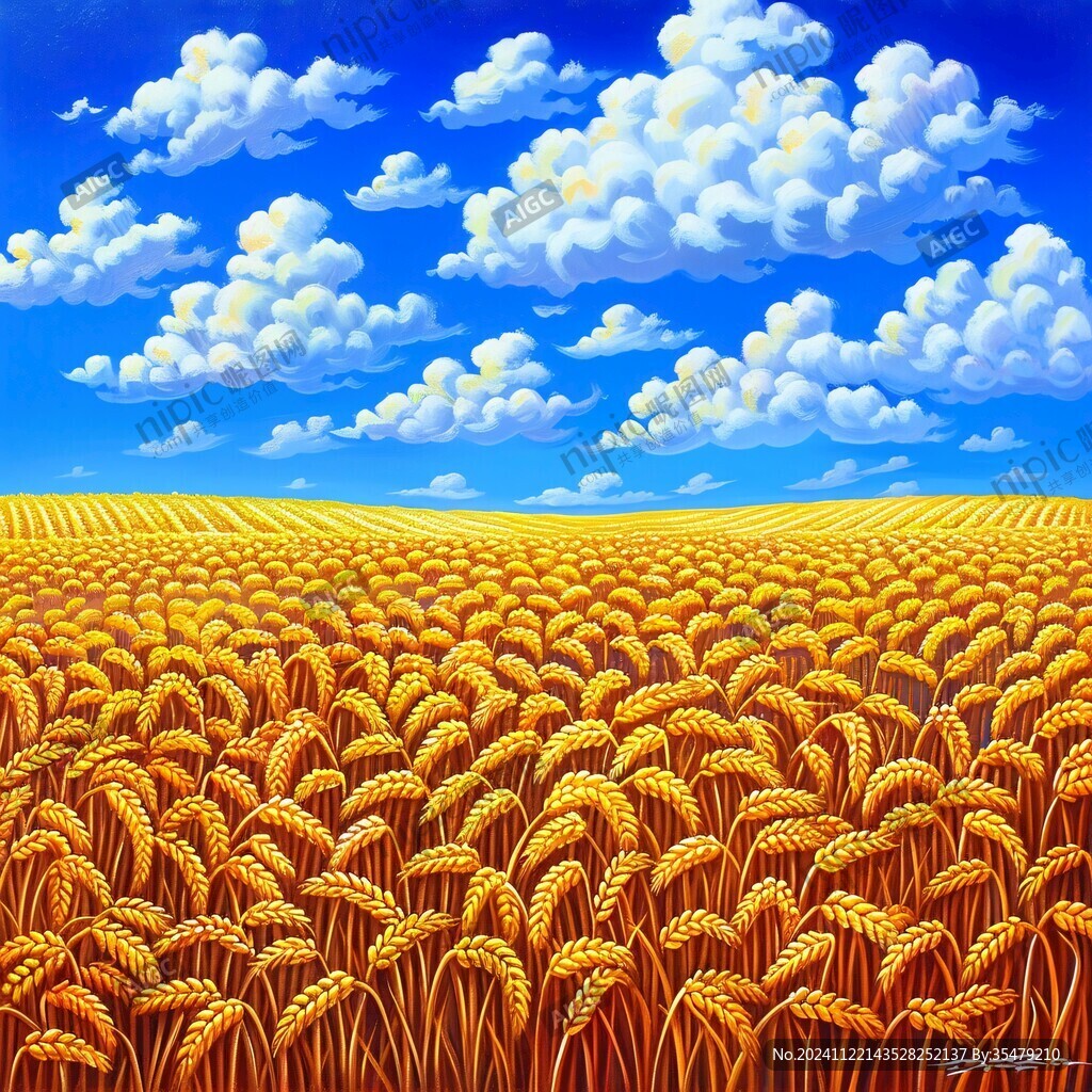 麦田风景画