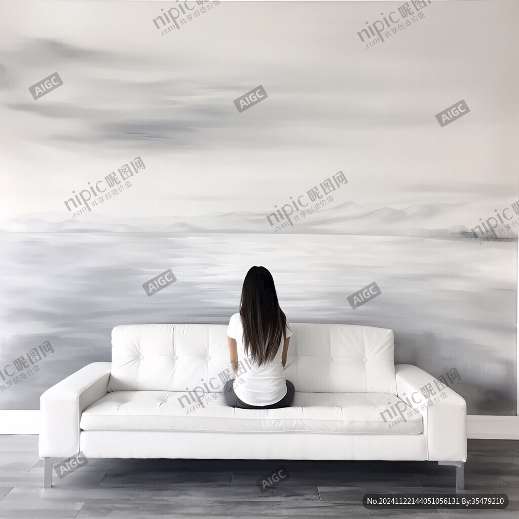 手绘人物背景墙
