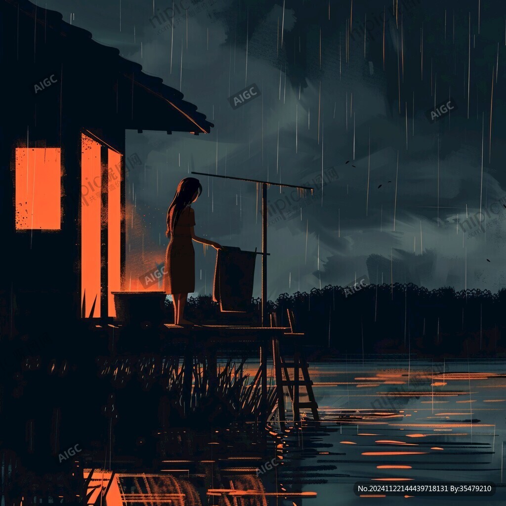 孤独感插画