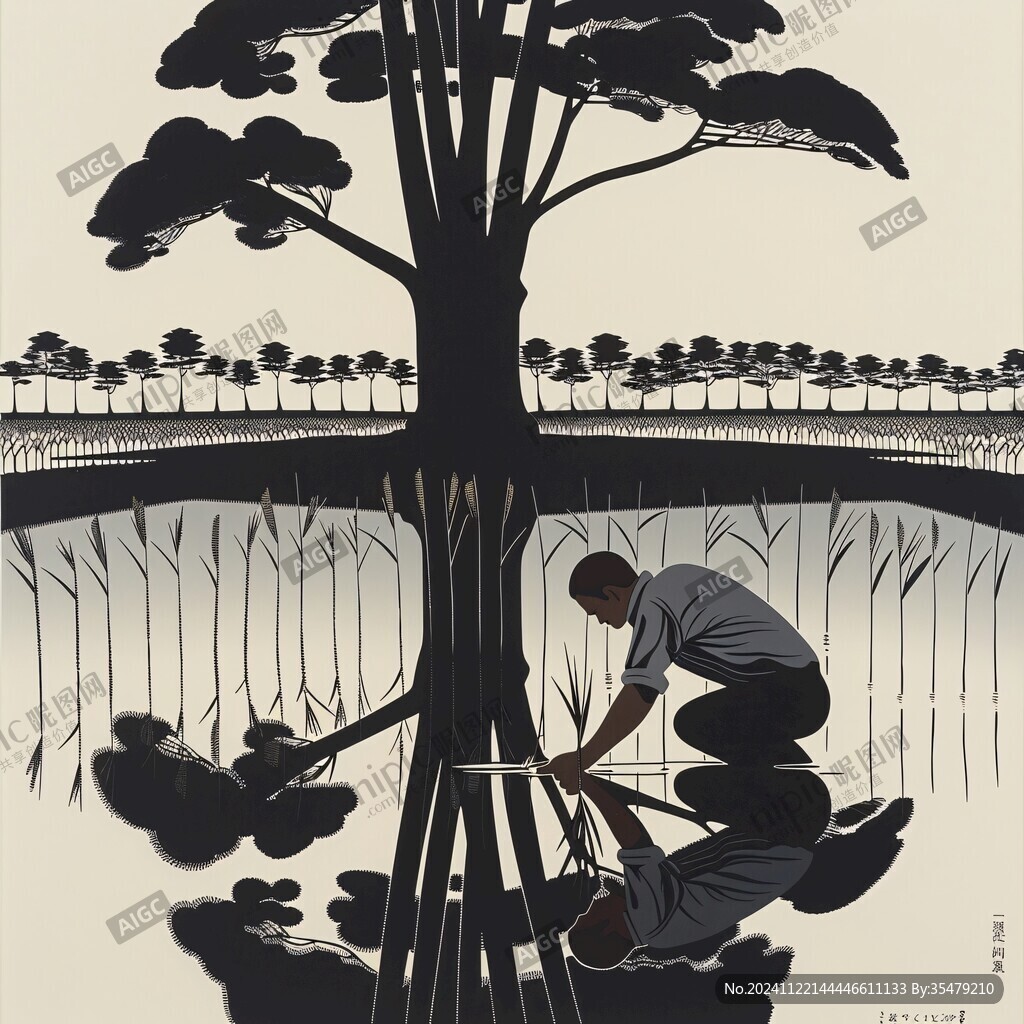 套色木刻版画