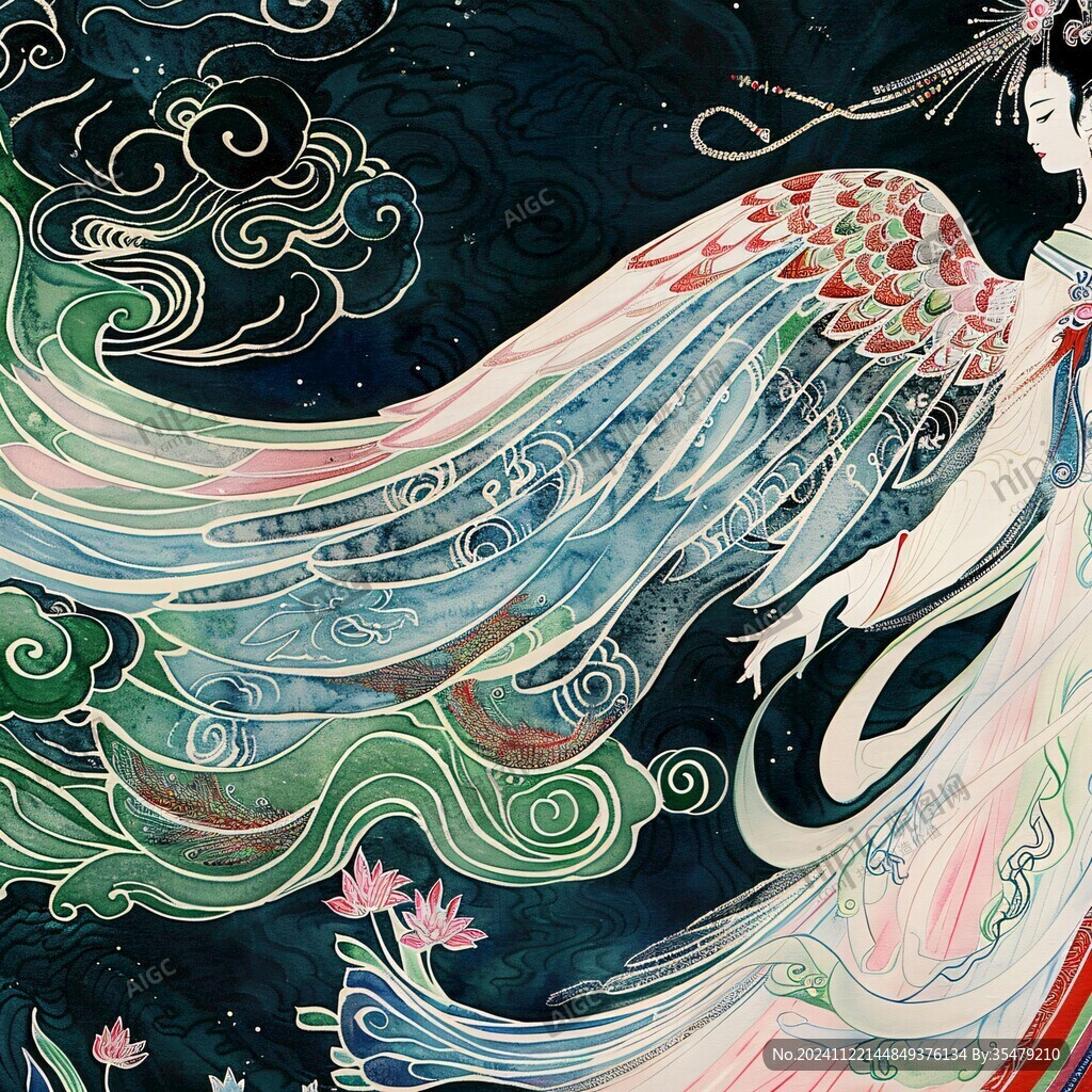 凤凰包装插画
