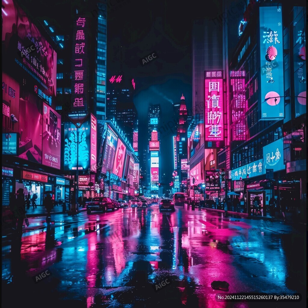 赛博朋克夜市kv